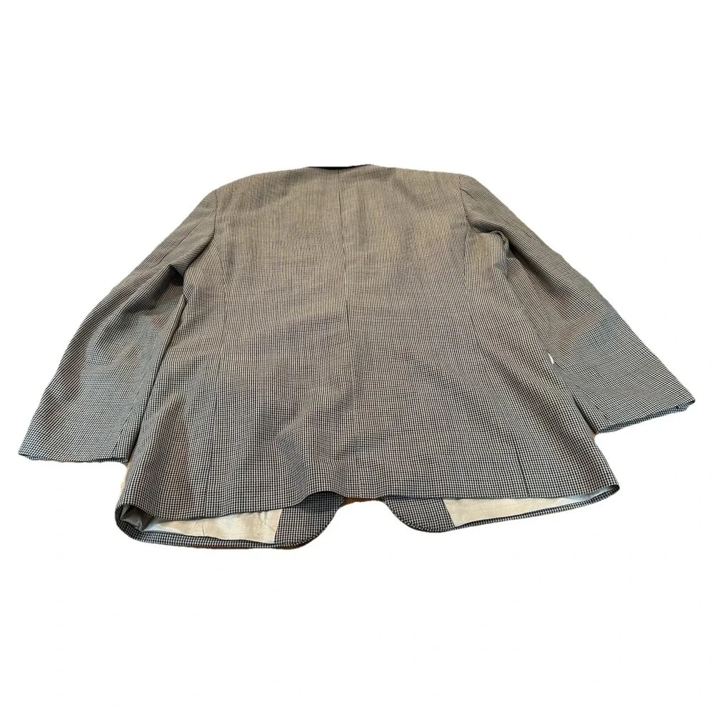 Oscar de la Renta Blazer Mens Brown Houndstooth Sports Coat Work Preppy 42R